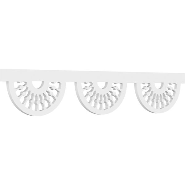 Ekena Millwork Classic Wagon Wheel Architectural Grade PVC Running Trim, 8"H x 5/8"P x 48"L RUNP08X0625X48CWW - main